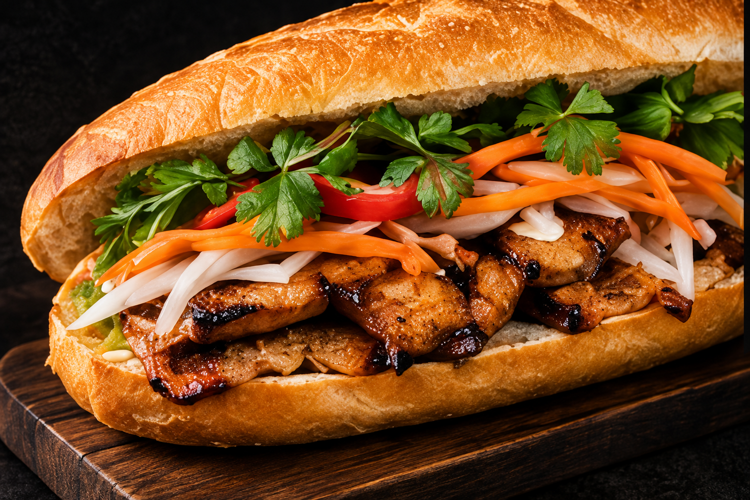 Vietnamese bánh mì sandwich